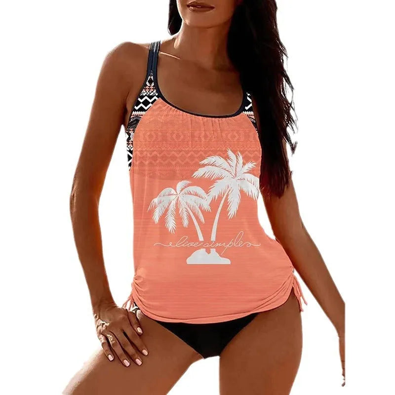 Women's polyester bikini briefs in multiple colours with split high-cut tanga design for active wear