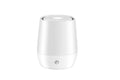 White USB aroma diffuser with flame simulation effect showing water tank and Type-C port