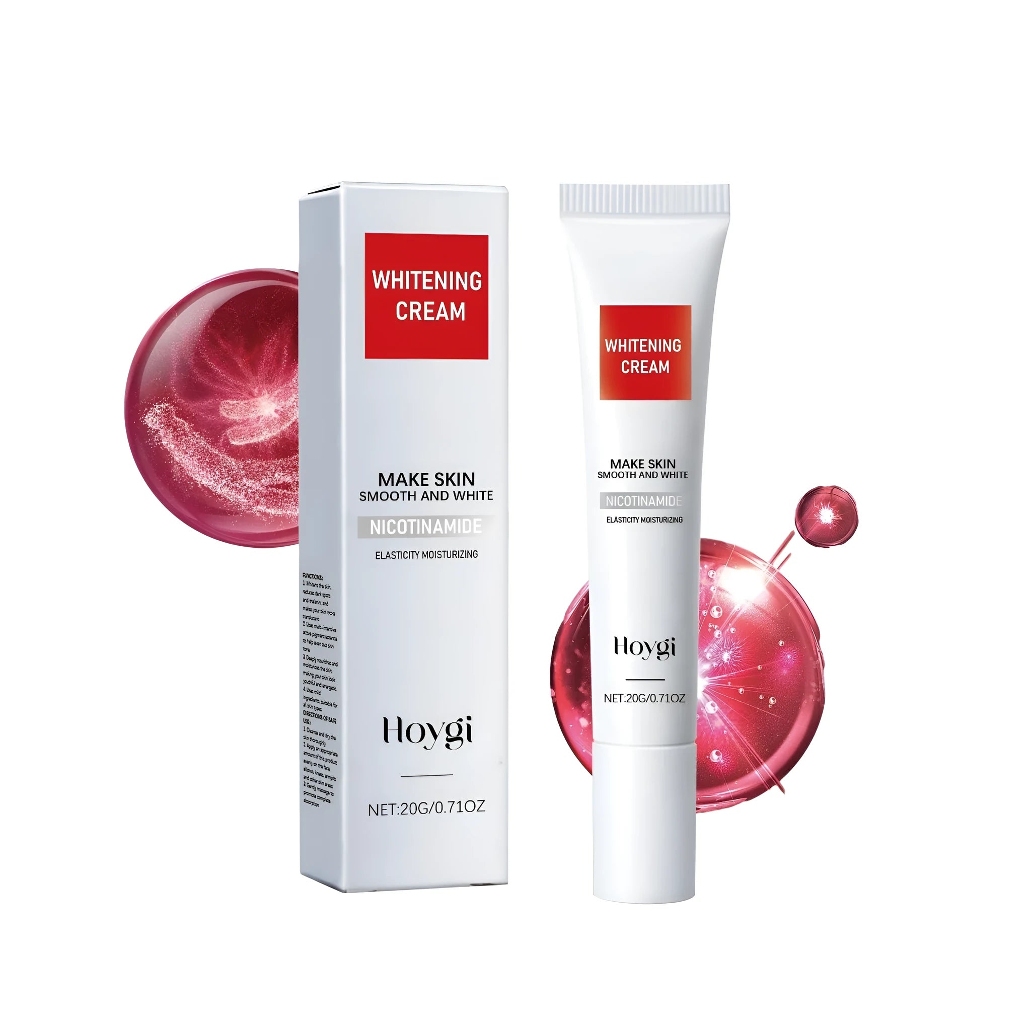 20g tub of whitening and brightening cream with vitamin C and nicotinamide for face