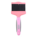 Double-sided pet brush with stainless steel pins and blue ABS handle