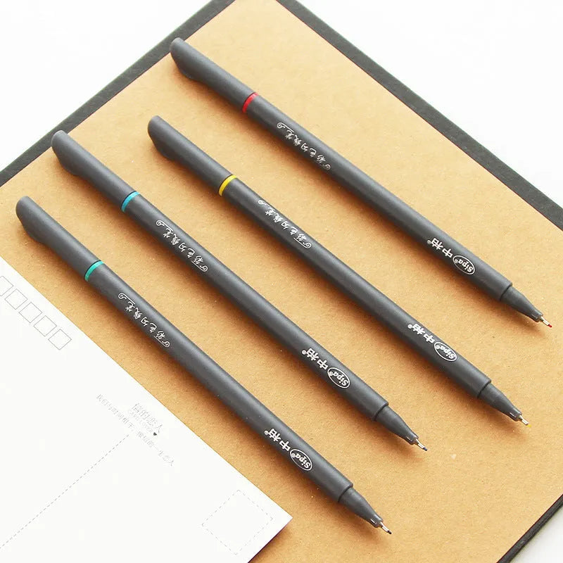 Set of 10 black 0.38mm hook line pens for technical drawing and architectural drafting
