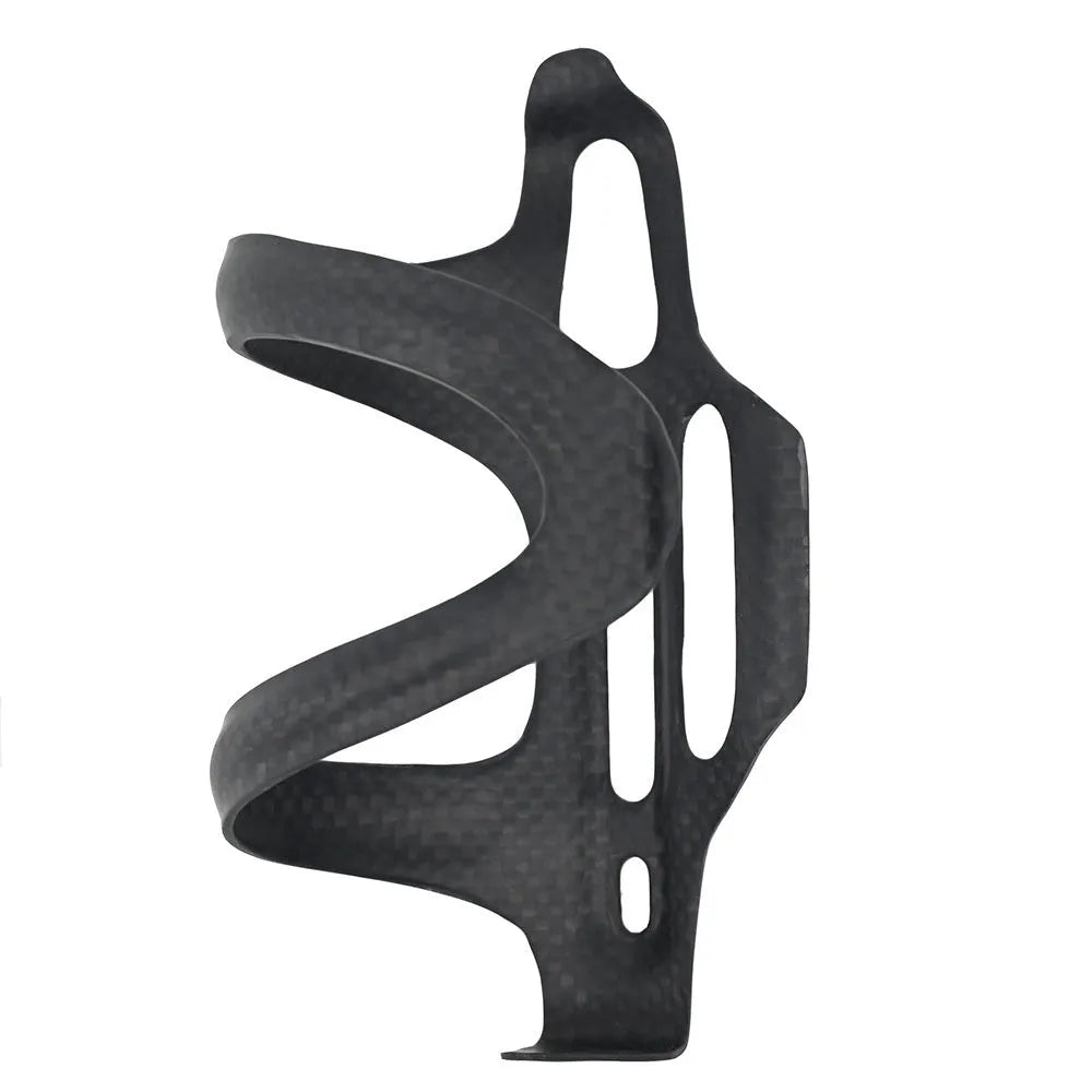 Toray T700 all-carbon fibre side-pull bicycle water bottle cage in black.