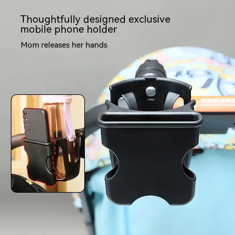 Black ABS plastic car cup holder with universal fit and spill-resistant design for vehicles