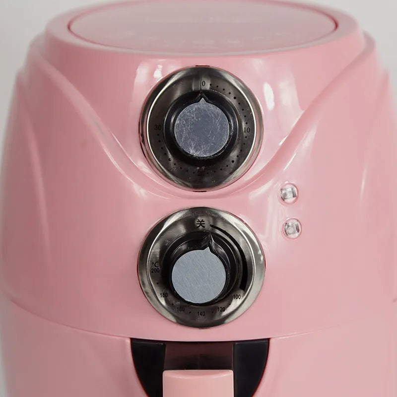 Home 5L multifunctional air fryer, black plastic body, 1200W, compact kitchen countertop size