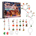 Christmas DIY blind box kit with gradient cut beads, necklace, and bracelet in festive colours