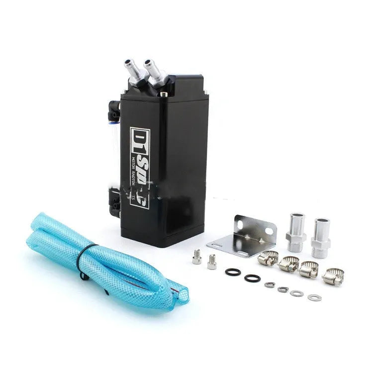 Car oil catch tank for engine modification in round and square models, available in four colours.