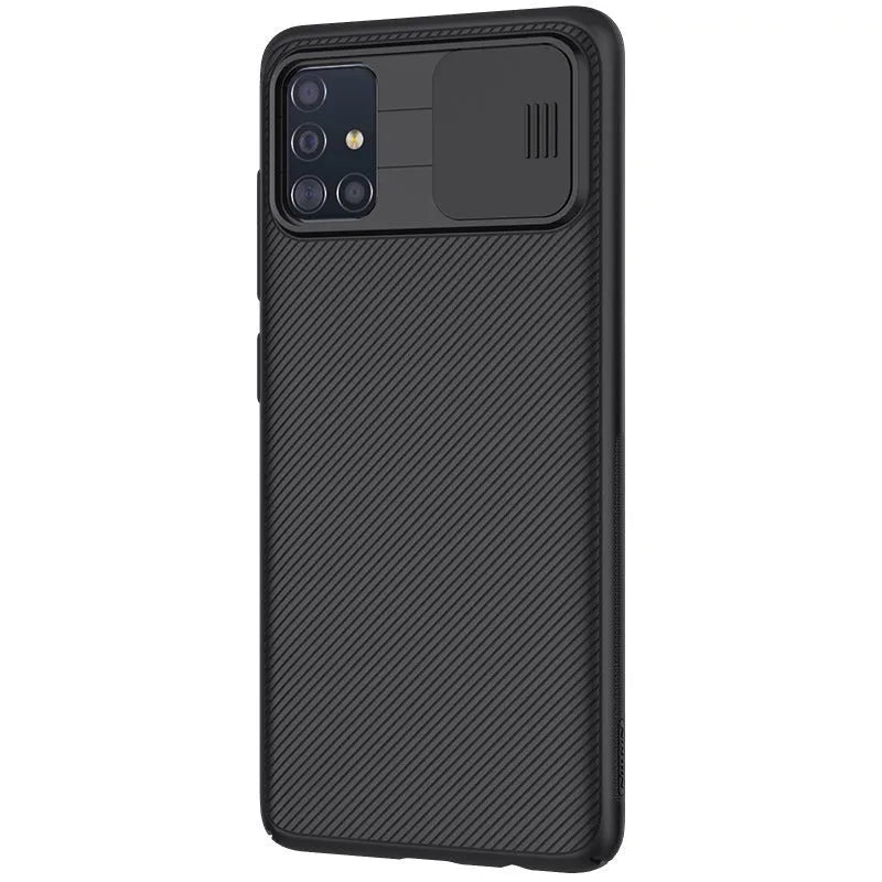 CamShield Samsung Galaxy A51 black PC back cover phone case front view