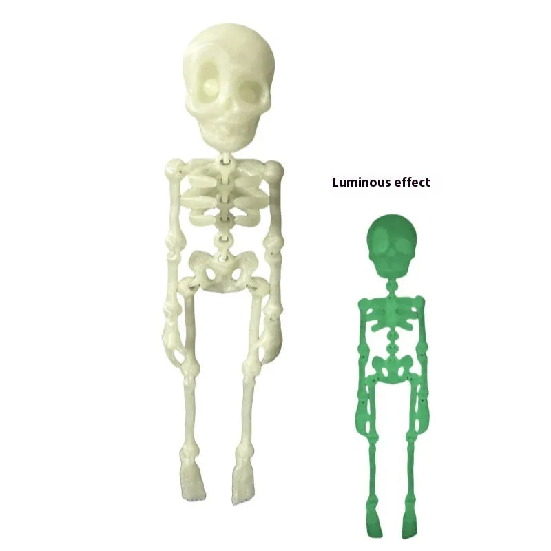 3D printed PLA plastic skull refrigerator magnet in modern art style, 18cm tall.
