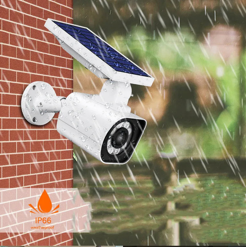 White solar simulation camera security light 5W LED 80OLM IP67 aluminium alloy ABS garden light with 18 lights