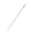White capacitive stylus pen for iPad with fine nib, aluminium alloy body