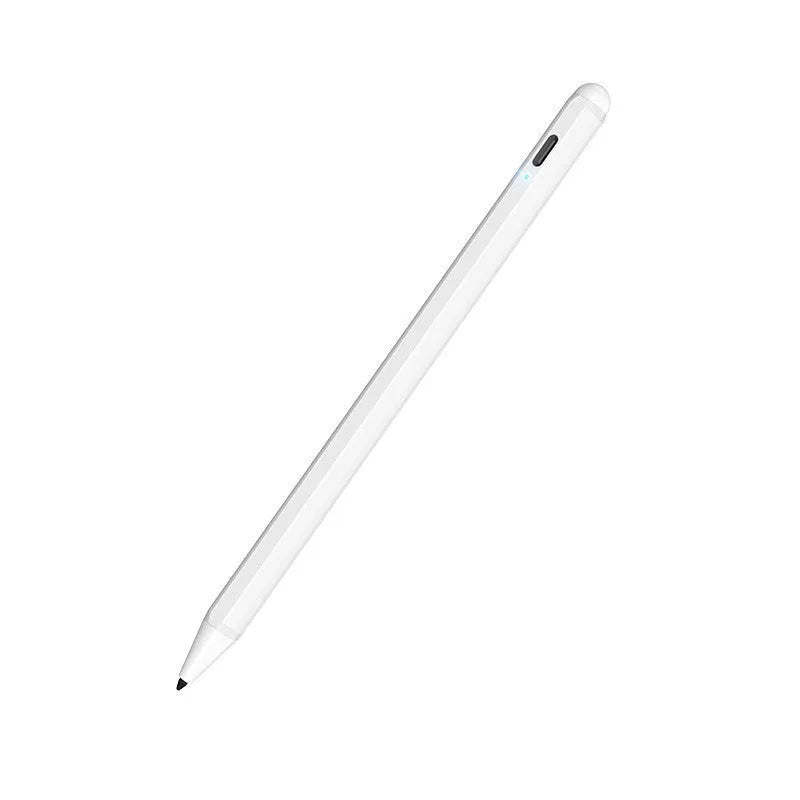 White capacitive stylus pen for iPad with fine nib, aluminium alloy body