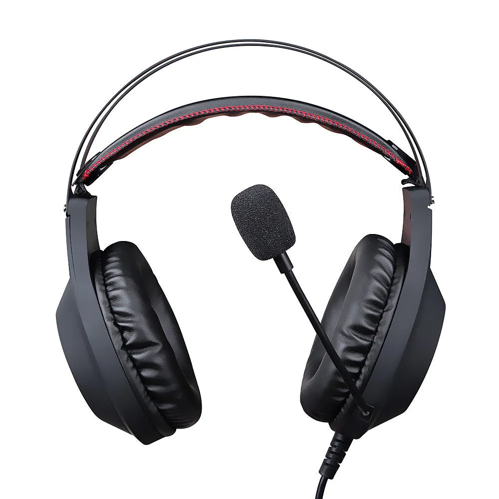 NUBWO N2 black and silver gaming headset with detachable microphone and 1.6m braided cable