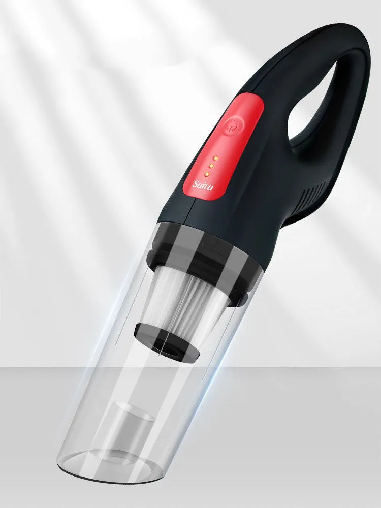 Handheld wireless car vacuum cleaner 6000Pa suction in black with accessories