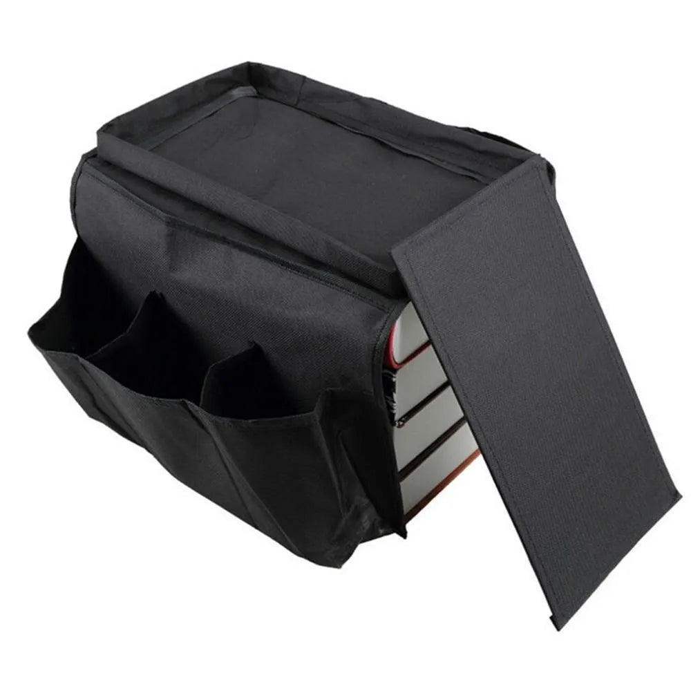 Oxford fabric sofa armrest organiser bag for remote control and magazine storage