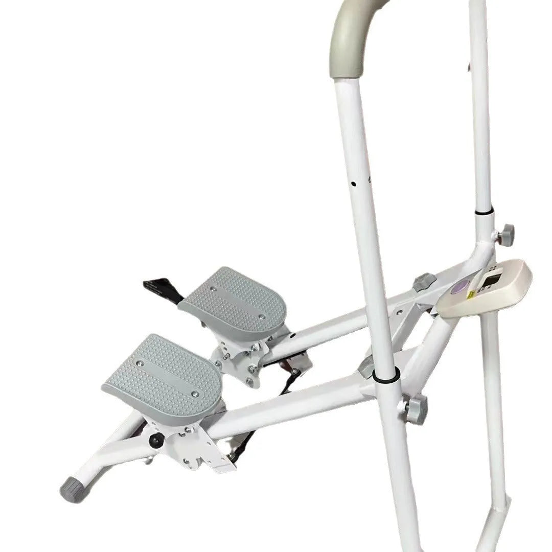 Starlight White foldable multi-function treadmill and indoor climbing frame for home fitness