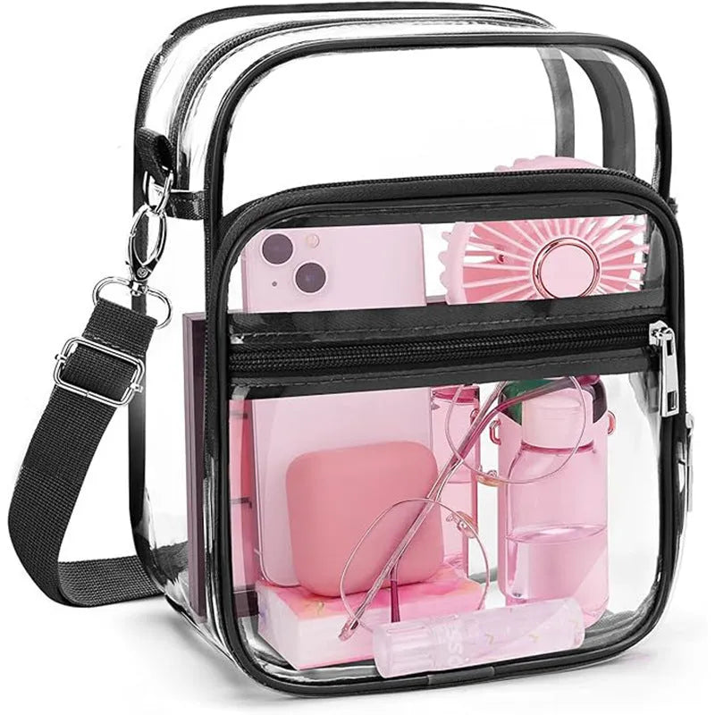 PVC waterproof cube handbag measuring 16.5x10x21.5cm in modern casual design