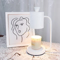 European-style metal melting wax lamp with dimmer switch in white finish