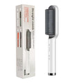 Red dual-purpose hair straightener and curling tong with tourmaline ceramic plates