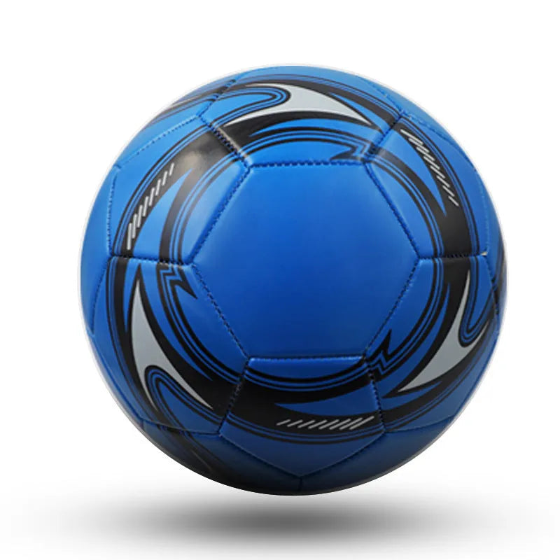 PVC football with machine seams in sizes 3, 4, and 5 for training and competition.