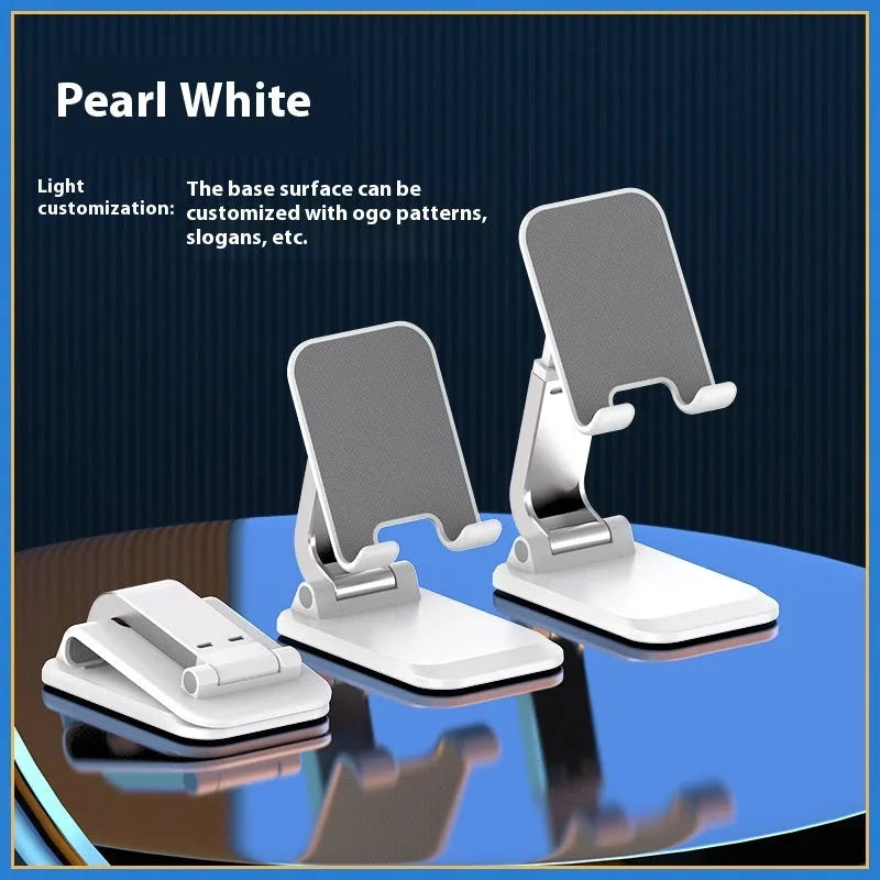 Folding portable aluminium alloy desktop phone tablet stand in four colour options