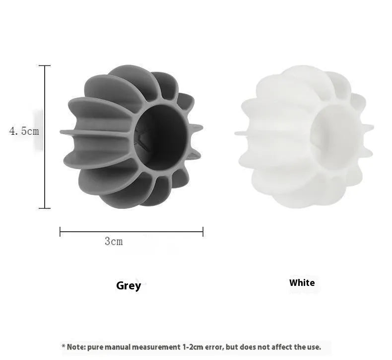 Grey silicone laundry ball fur cleaner for washing machine pet hair removal