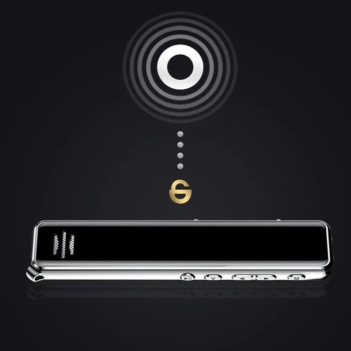 Q22 noise reduction recording pen in black, zinc alloy shell, LCD screen, 16GB capacity