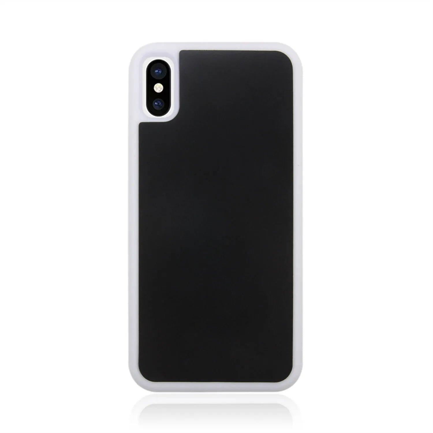 Anti-gravity nano adsorption TPU silicone phone case for Apple iPhone in black solid colour back cover