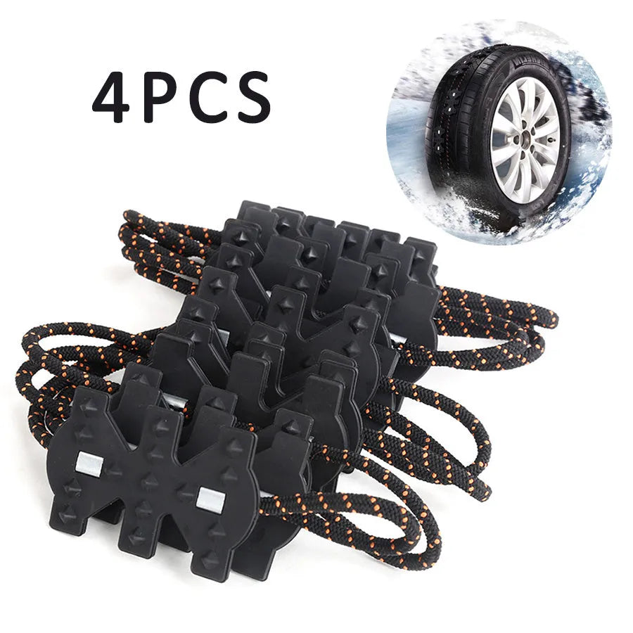 Magic Chain Black Snow Chain set of four emergency snow chains for car tyres 165-285mm