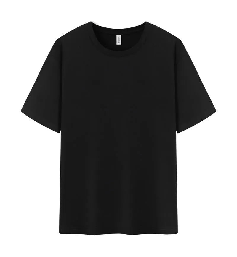Men's pure cotton straight cut short sleeve t-shirt in solid colour