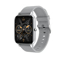 H80 smart watch with coloured silicone strap showing health metrics on 1.69-inch touchscreen.