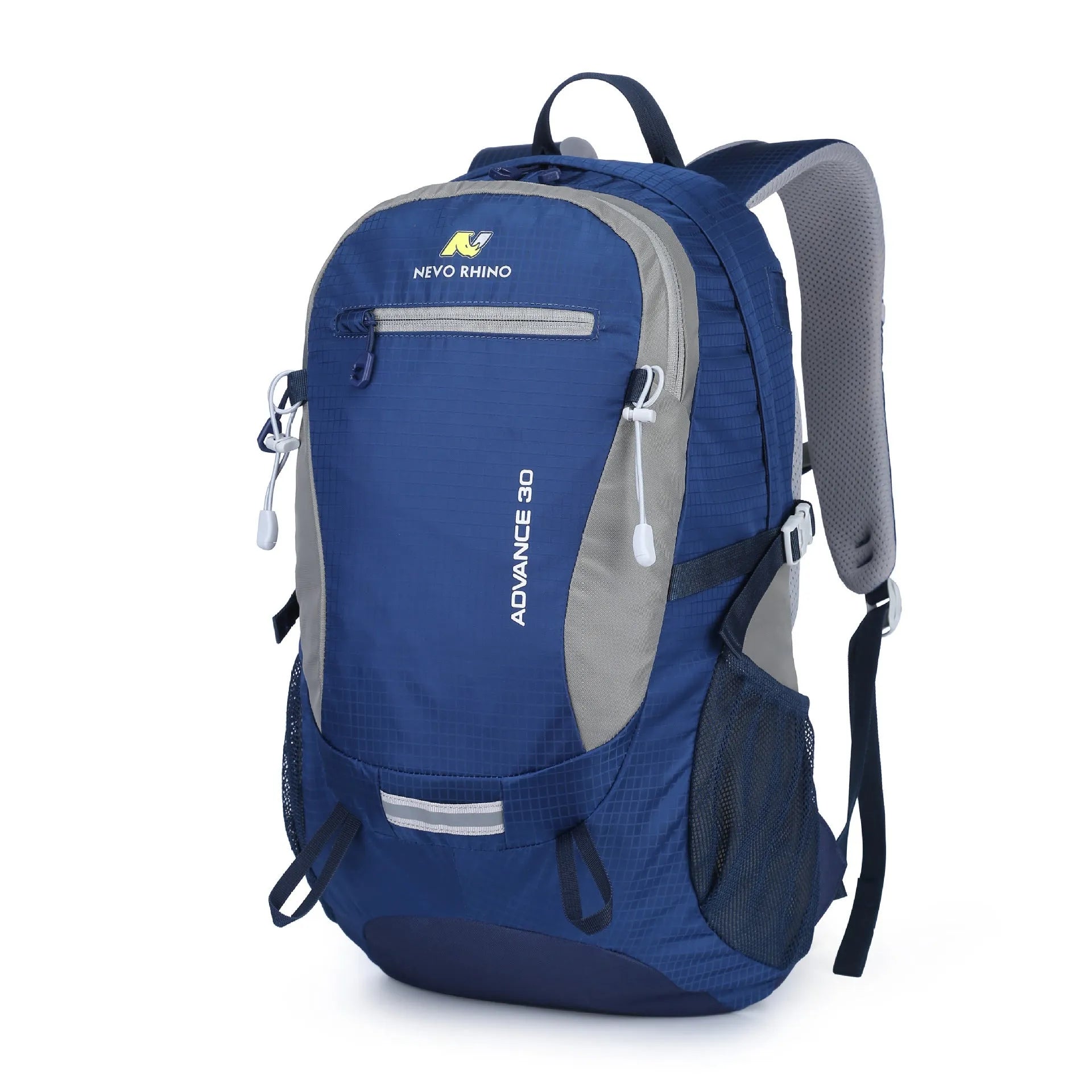 A solid-colour nylon 30-litre outdoor backpack with air-pillow straps in dark green.