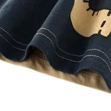 Boy's green lion print cotton T-shirt on hanger, sizes 90cm to 140cm