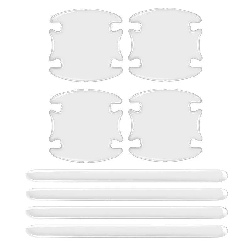 Transparent car door handle protective stickers 4-piece scratch-proof kit