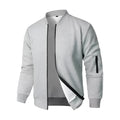 Men's knitted jacket in black, cotton-polyester, loose fit, long sleeves, light business style