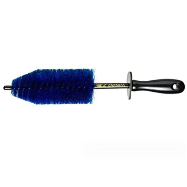 Blue engine silo hub cleaning brush with plastic PP line coated steel wire, shown in three sizes with different diameters and lengths