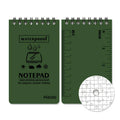 Spiral-bound waterproof office notepad with stone paper, shown in camouflage colour option.