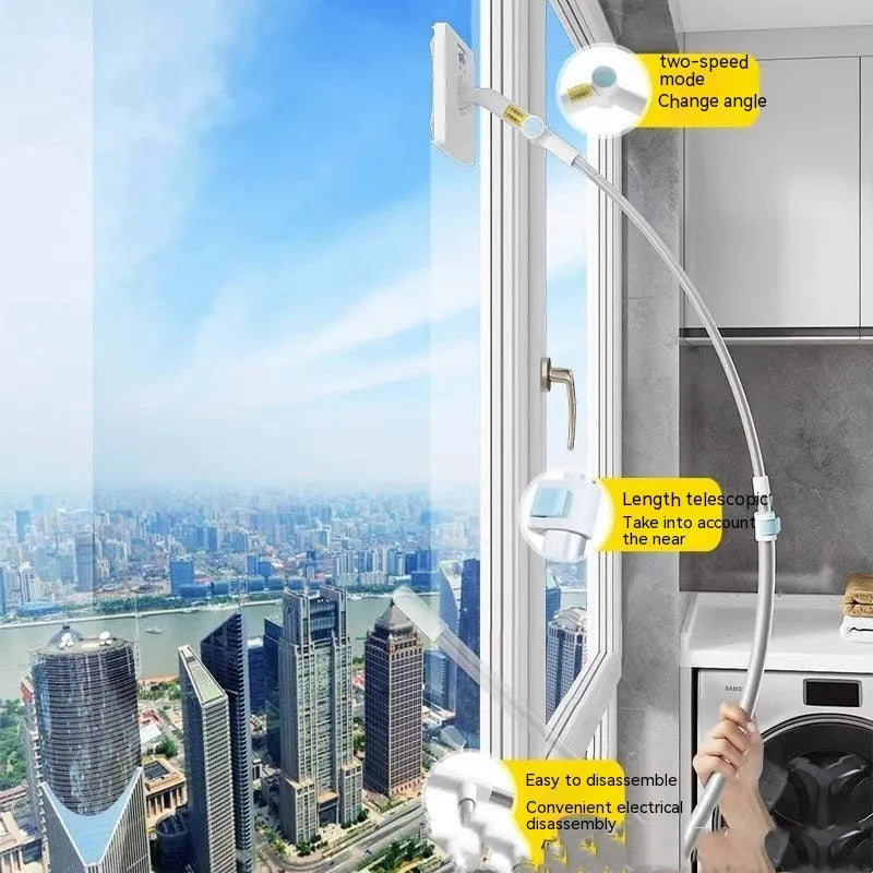 Benshang aluminium alloy double-sided glass wiper for high-rise outer windows with cotton head