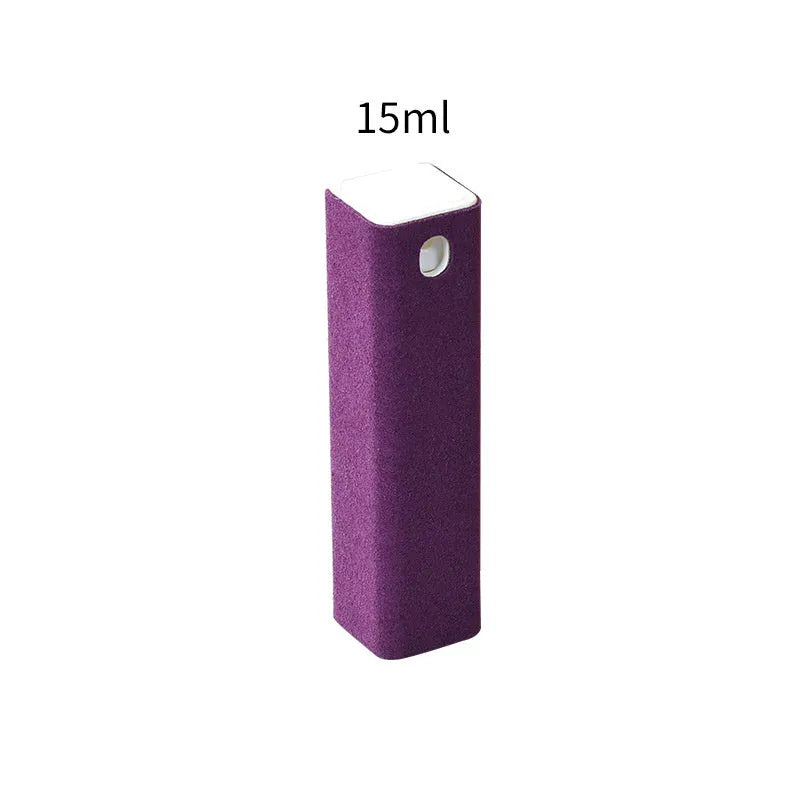 Blue 15ml phone screen cleaner spray tool with integrated case and wipe storage.