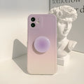 Yellow and purple gradient silicone mobile phone case for iPhone
