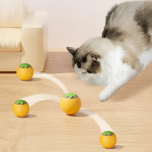 Automatic rolling ball electric toy for dogs and cats in green, pink or yellow colours