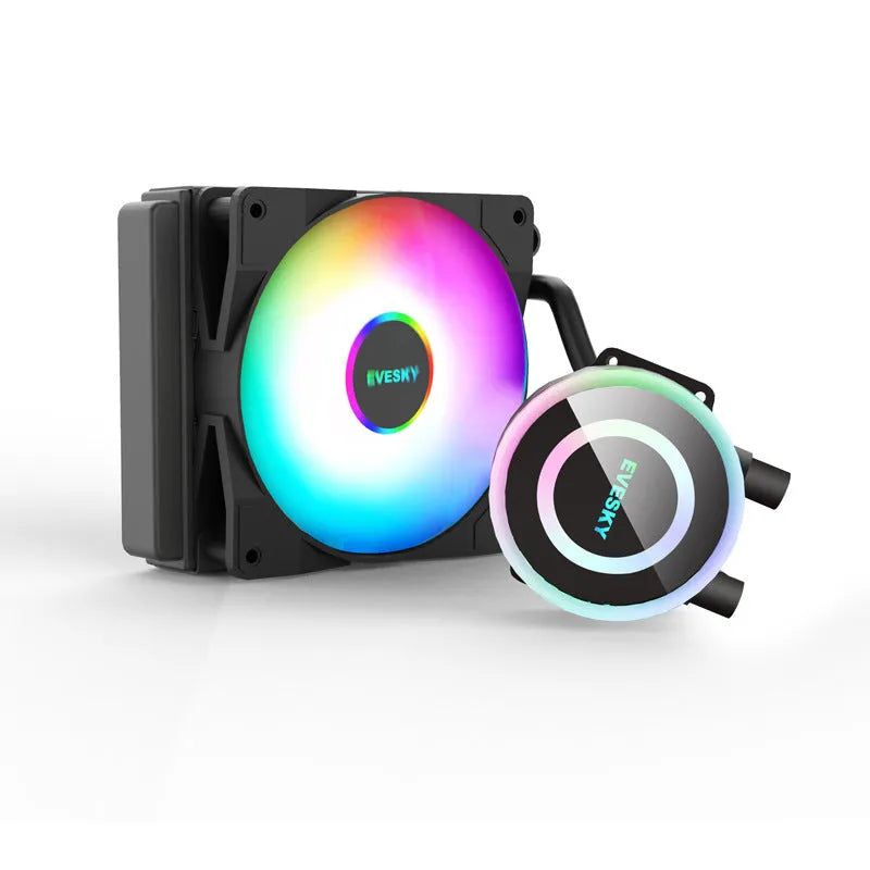 Aluminium CPU radiator with RGB fans in 120mm, 240mm, and 360mm size options