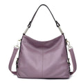 Genuine leather vertical square crossbody bag with interior organisation compartments