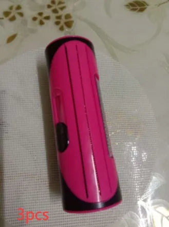 Pet comb with stainless steel teeth and red ABS handle for grooming dogs and cats.