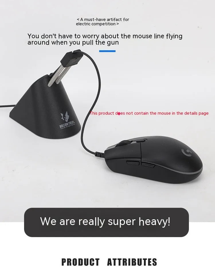 ABS plastic mouse cable bracket holder in black or white colour for wired mouse cable management