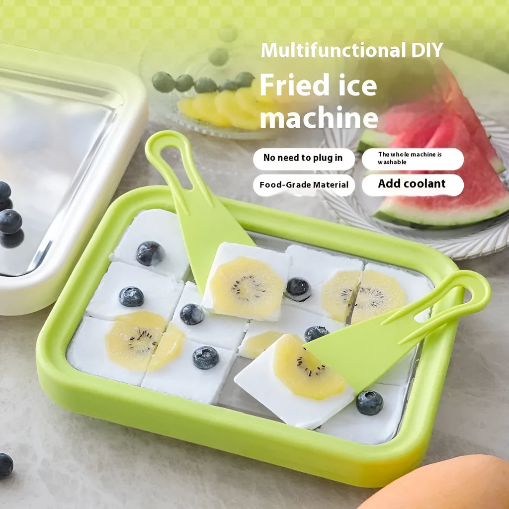 Children's handheld DIY fried yogurt machine in green, pink, rose red, or white colours
