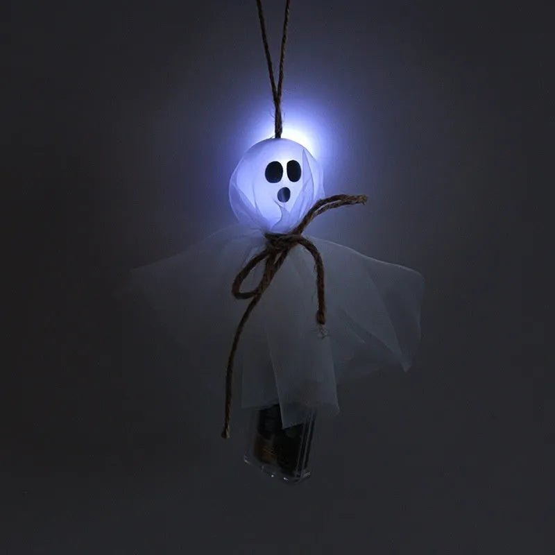 Halloween LED lighting chain with colourful ghost lights and battery box for venue decoration