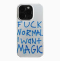Retro design hard shell iPhone case in glossy finish, showing large hole for ports.