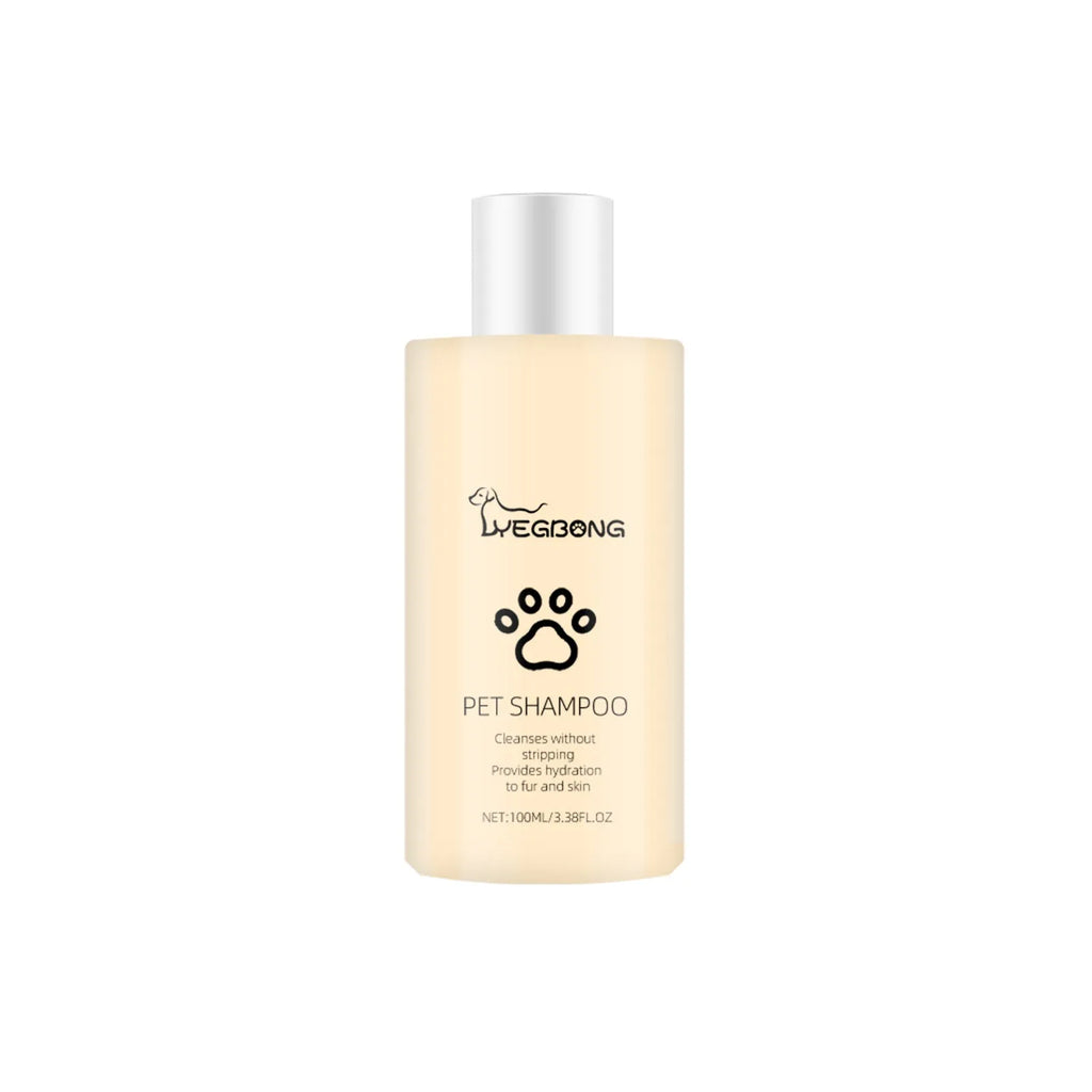 Mild pet shampoo bottle for cats and dogs with hair softening formula