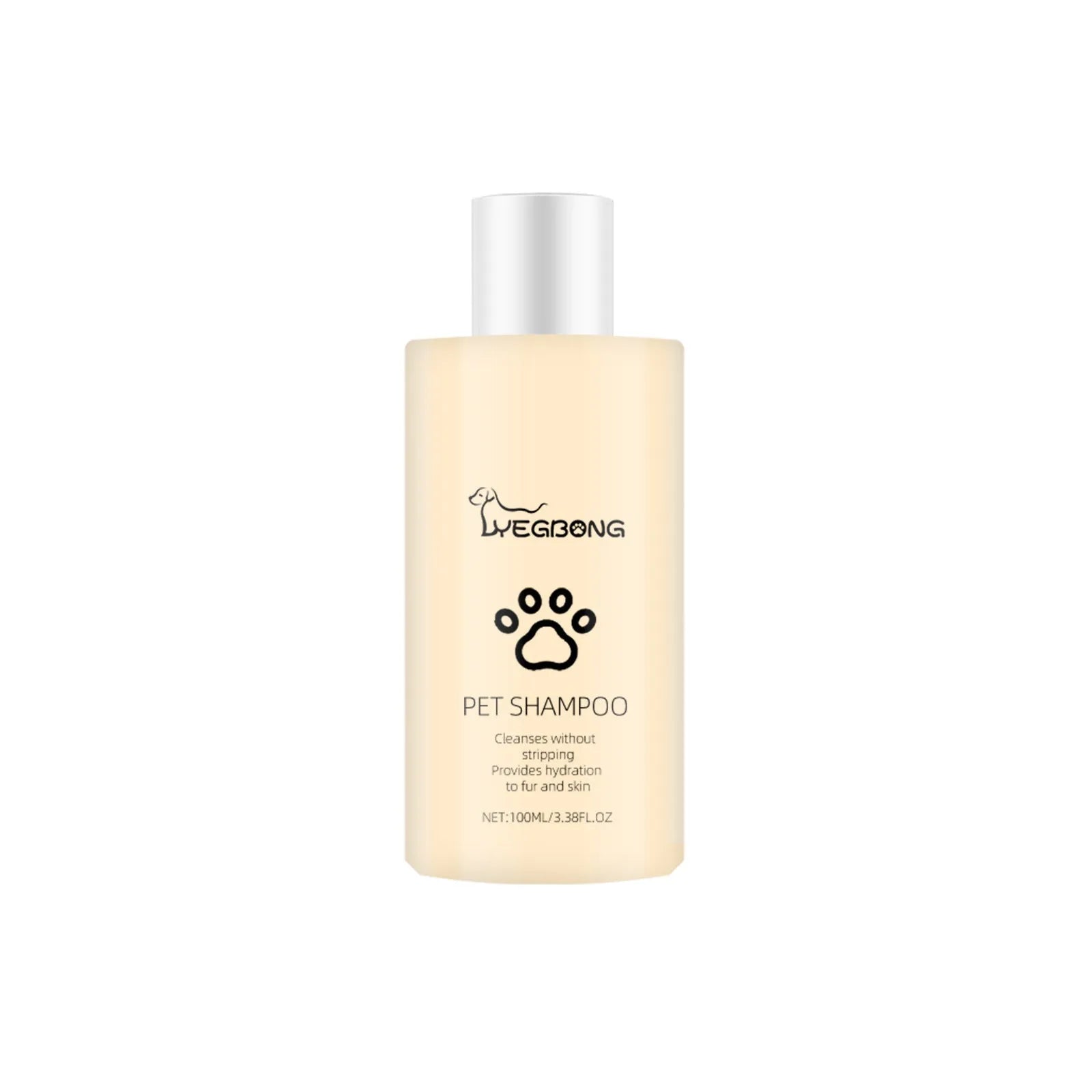 Mild pet shampoo bottle for cats and dogs with hair softening formula