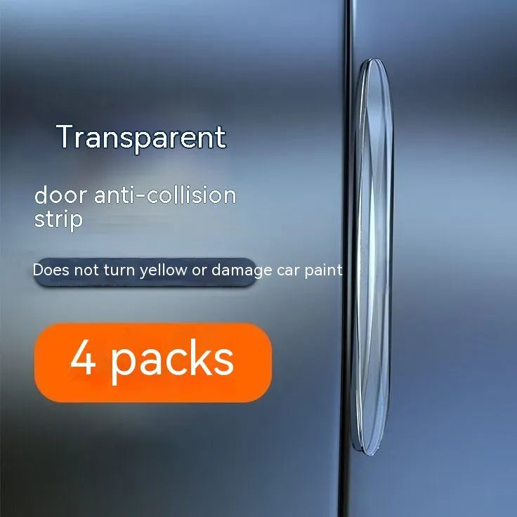 Transparent invisible car door bumper strip tool PU material 148x14x7mm 4 pack